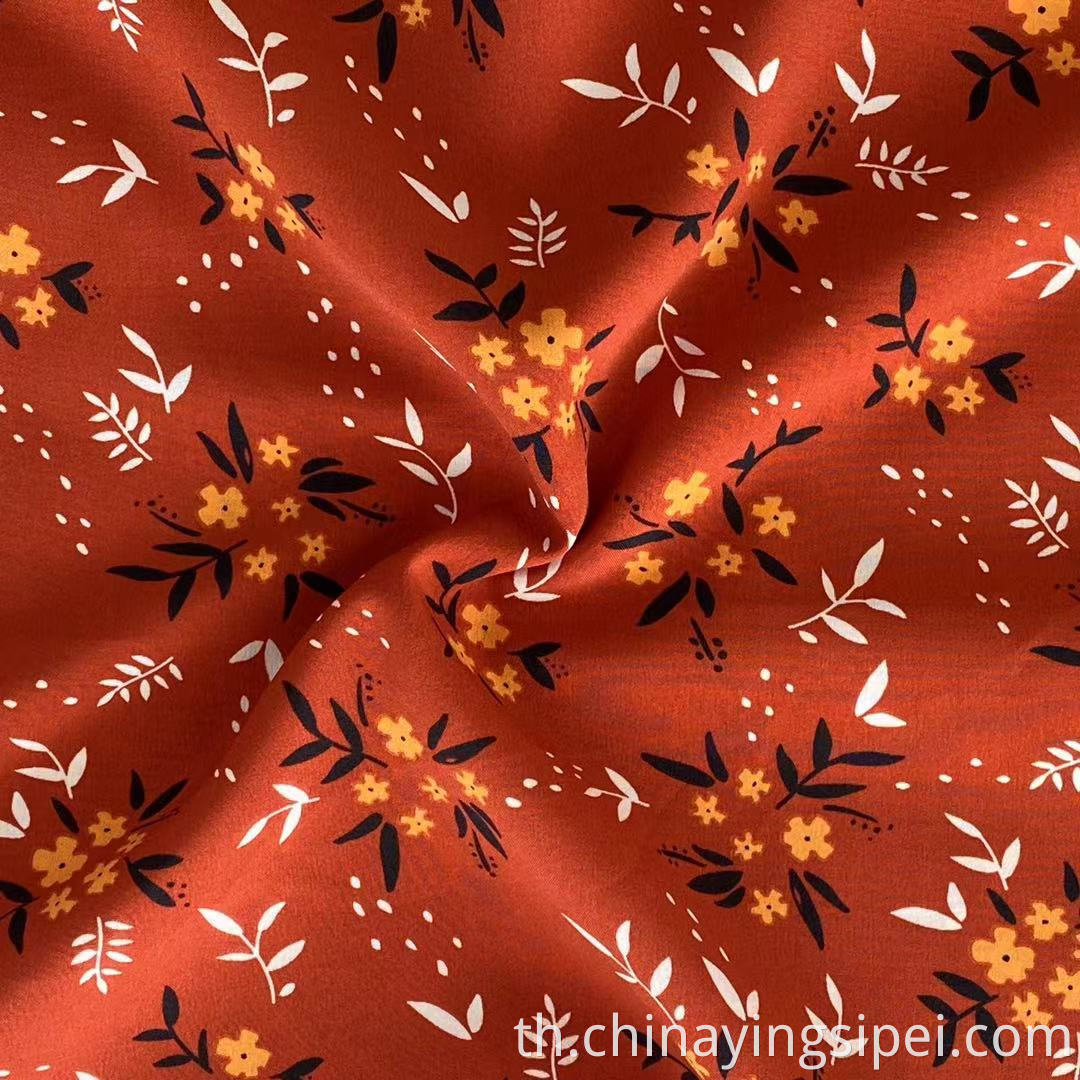 ISP Textile Flower Print 4 Way ยืด 97% โพลีเอสเตอร์ 3% ผ้าอีลาสเทนพิมพ์ผ้าผ้าสำหรับชุดผู้หญิง
